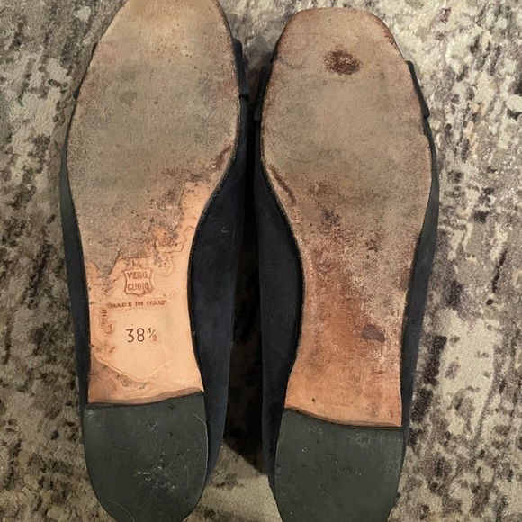 LK Bennett Bow Flats, Navy Suede - Picture 5 of 5